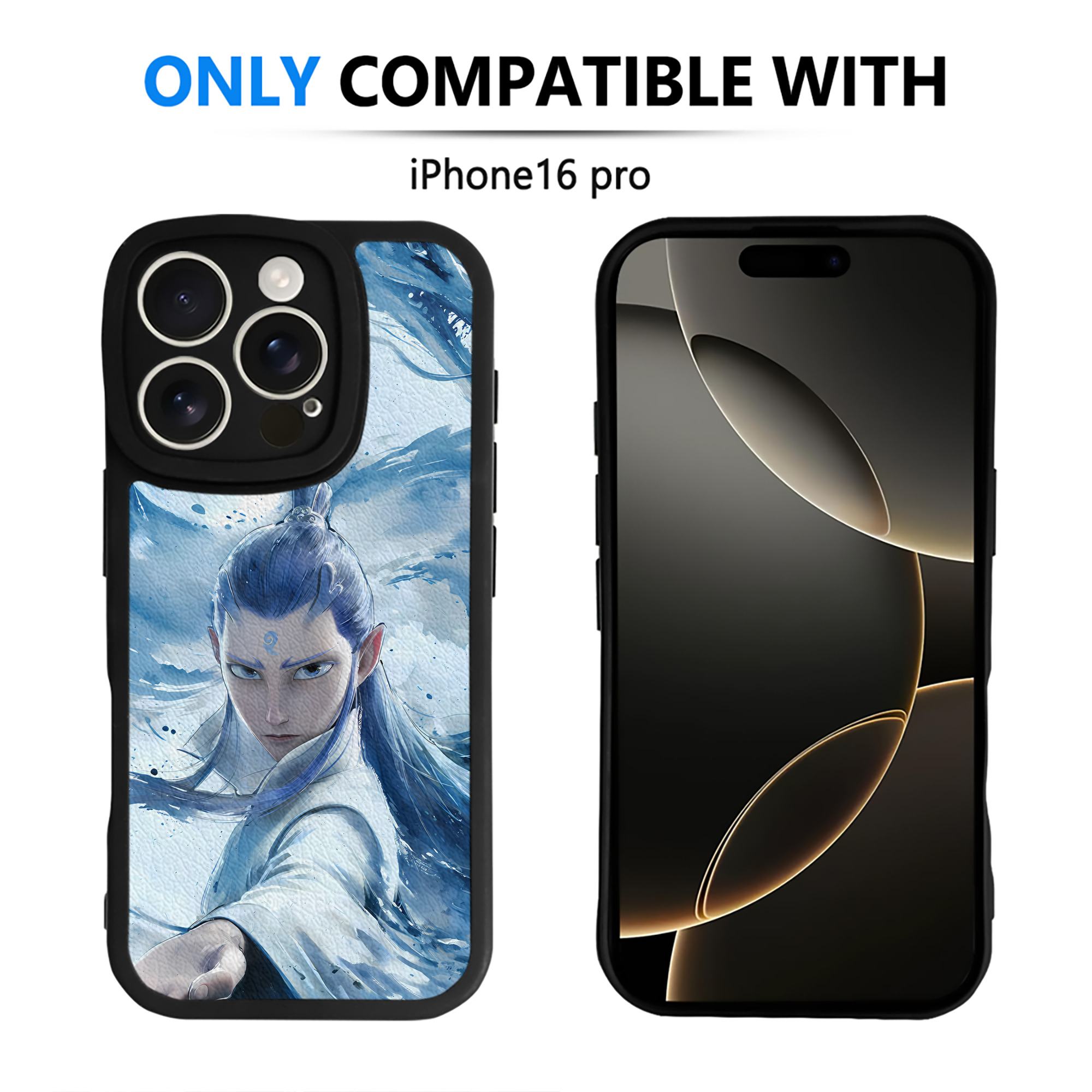 （画像用） Ne Zha 2 ナタ 魔童の大暴れ 【iPhone 16シリーズ対応】シリコンスマホケース（レザー調） 材質：シリコン